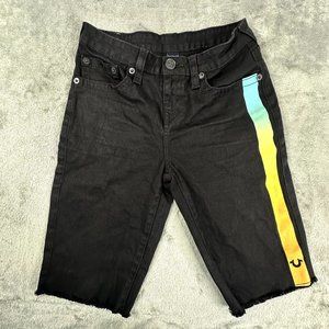 True Religion Kids Shorts Size 16 Geno Cut‎ Off Short black